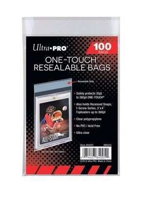 UP - Standard Sleeves - One Touch Resealable Bags (100 Bags) - Ultra Pro