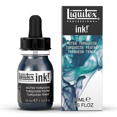 Liquitex Professional Acrylic Ink 30ml Flasche Gedämpftes Türkis (503) Muted Turquoise - Turquoise Deep