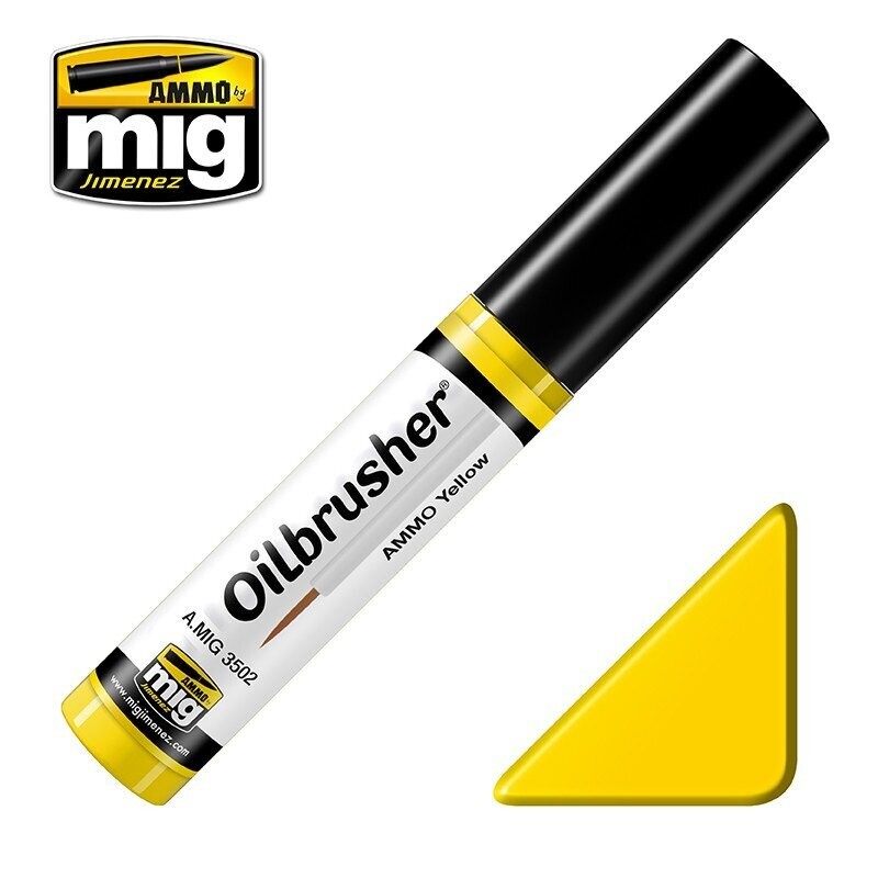A.MIG-3502 Oilbrusher Ammo Yellow (10mL) - Oilbrusher