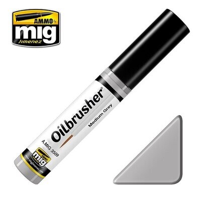A.MIG-3509 Oilbrusher Medium Grey (10mL) - Oilbrusher