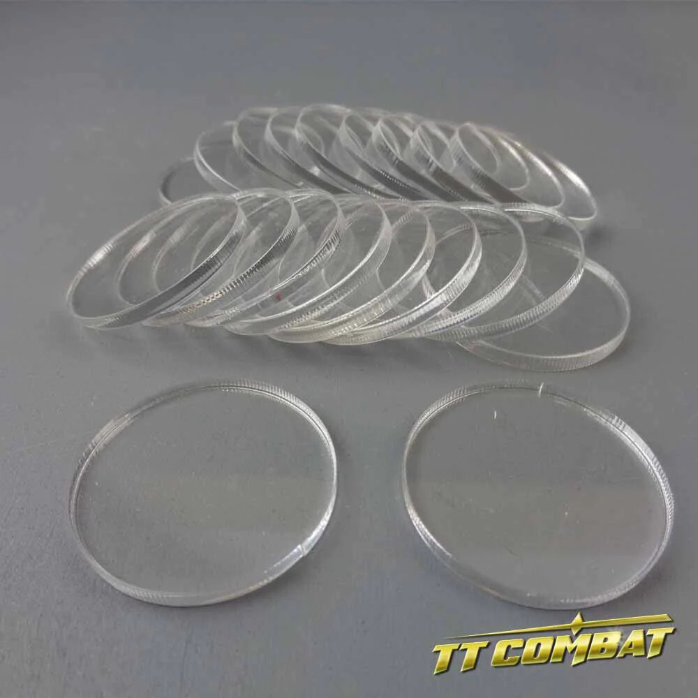 20x32mm Round Clear Bases Transparent - TTC
