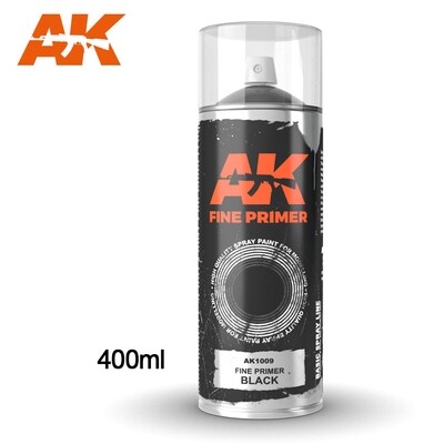 Fine Primer Black 400ml Spray - AK Interactive