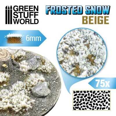 Unkrautbuschel - GEFRORENER SCHNEE - 6mm - BEIGE - GRÜN Frosted Snow - Greenstuff World