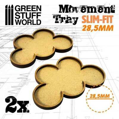 MDF Regimentsbases 28,5mm x5 - SLIM-FIT - Greenstuff World