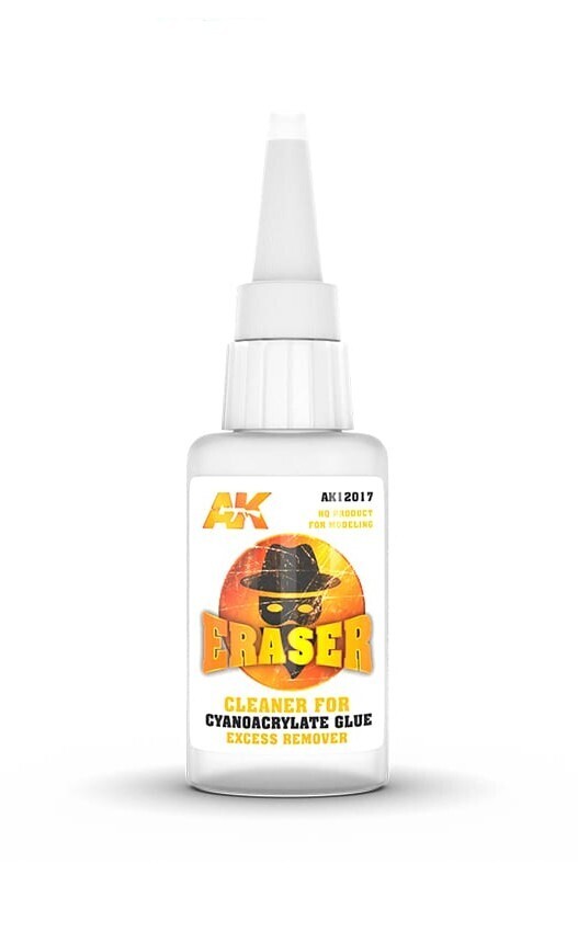 Cleaner for CYANOCRYLATE GLUE Eraser Excess Remover - AK Interactive