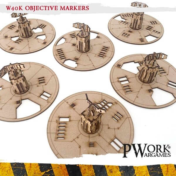 WH40K Objective Markers - PWork Wargames