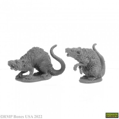 Barrow Rats (2) - Bones - Reaper Miniatures