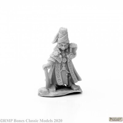 Meligaster, Iconic Mesmerist Halfling Bard - Bones - Reaper Miniatures