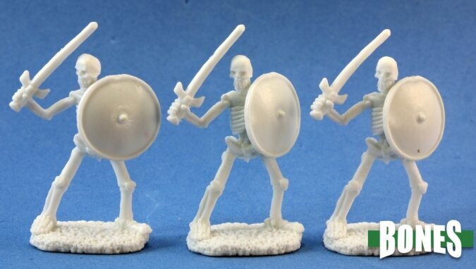 Skeletal Swordsman (3) - Bones - Reaper Miniatures
