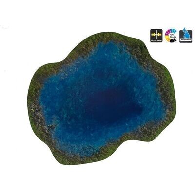 2D Terrain Natural Lake - Wargames prepainted terrain - Bandua
