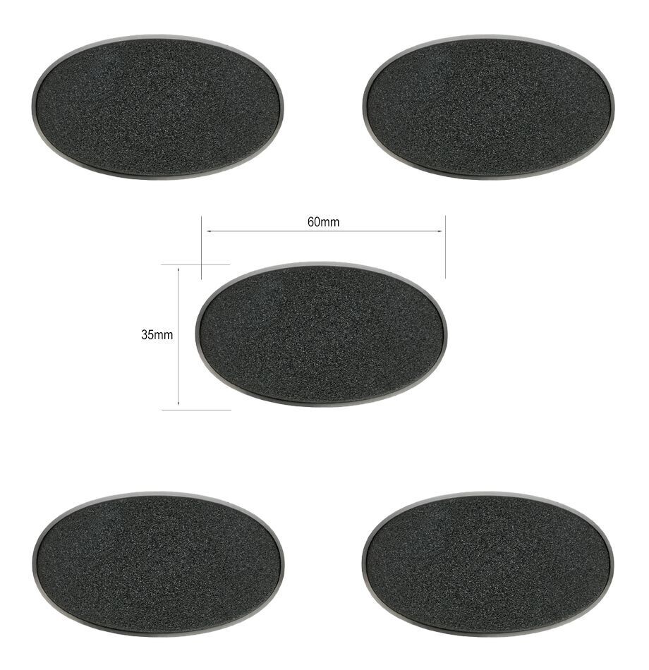 MO: Citadel 60x35mm Oval Bases (5) - Games Workshop