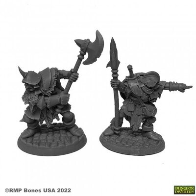 Orcs of the Ragged Wound Leaders (2) Orc Warriors - Reaper Bones USA Miniatures