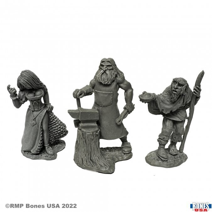 Townsfolk (Strumpet, Blacksmith, Beggar) - Reaper Bones