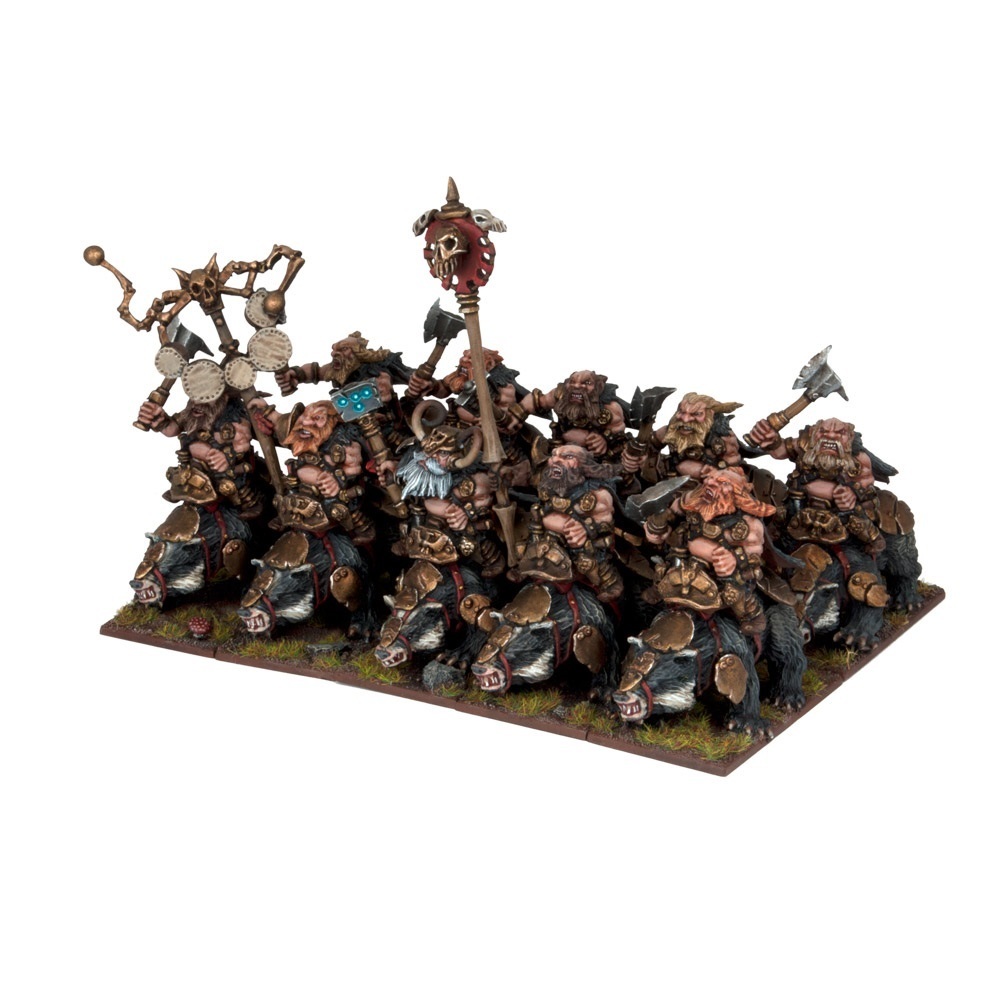 Dwarf Brock Riders Regiment - Dwarfs Zwerge - Kings of War - Mantic Games