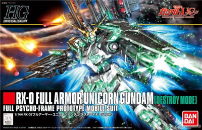 HGUC RX-0 FULL ARMOR UNICORN GUNDAM (DESTROY MODE) 1/144- Bandai - Gunpla