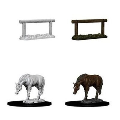 D&D Pathfinder Nolzur's Marvelous Miniatures - Horse&Hitch