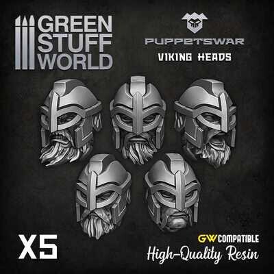 3D-Druckset - Viking Heads - Greenstuff World
