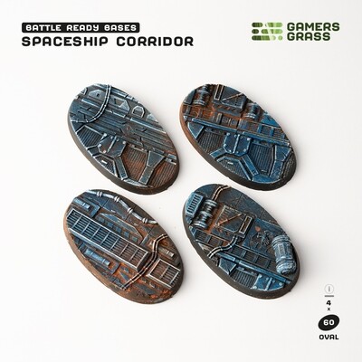 Spaceship Corridor Bases Oval 60mm (x4) - Gamers Grass