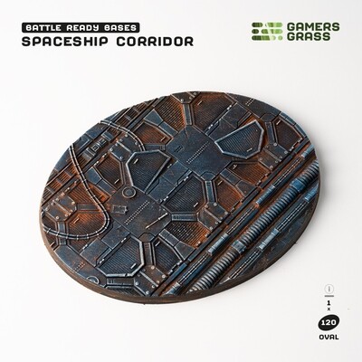Spaceship Corridor Bases Oval 120mm (x1) - Gamers Grass