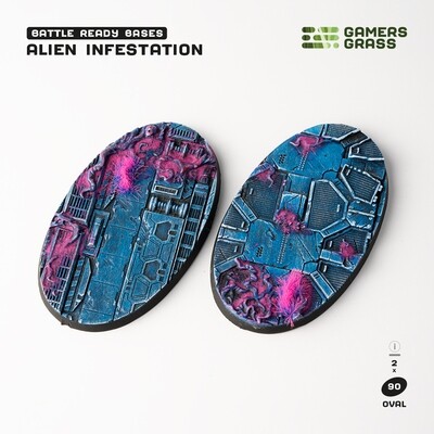 Alien Infestation Bases Oval 90mm (x2) - Gamers Grass