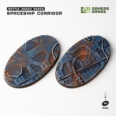 Spaceship Corridor Bases Oval 90mm (x2) - Gamers Grass