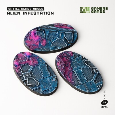 Alien Infestation Bases Oval 75mm (x3) - Gamers Grass