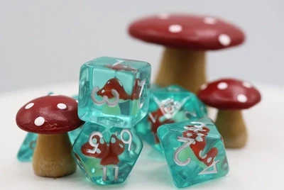 Power Up Mushroom RPG Dice Set - Foam Brain Dice