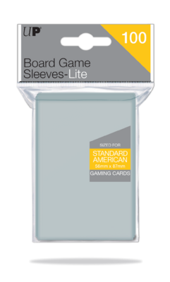 UP - Lite Standard American Board Game Sleeves 56mm x 87mm(100 Sleeves)
