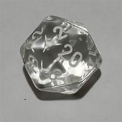 Crystal W20 Tanslucent D20 20mm - Chessex
