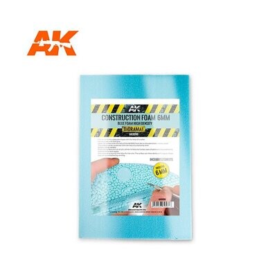 AK-8096-Construction-Foam-6mm-Blue-Foam-195x295mm-(2-Sheets) - AK Interactive