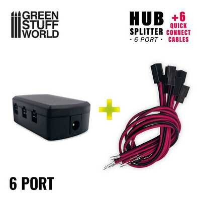 6-port HUB Splitter + 6 quick connect cables - Greenstuff World
