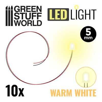 Warm White LED Lights - 5mm - Greenstuff World