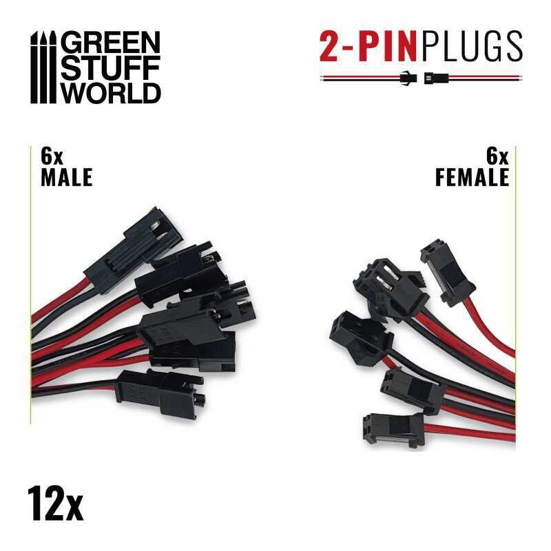 6 male and 6 female quick connectors - Greenstuff World