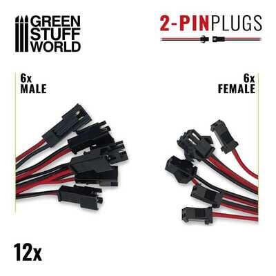 6 male and 6 female quick connectors - Greenstuff World