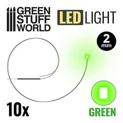 Green LED Lights - 2mm - Greenstuff World
