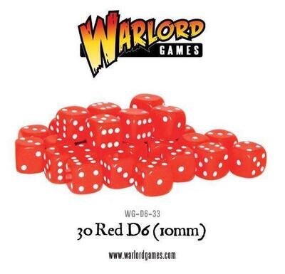 Würfel - Rot - D6 - 10mm - Warlord Games