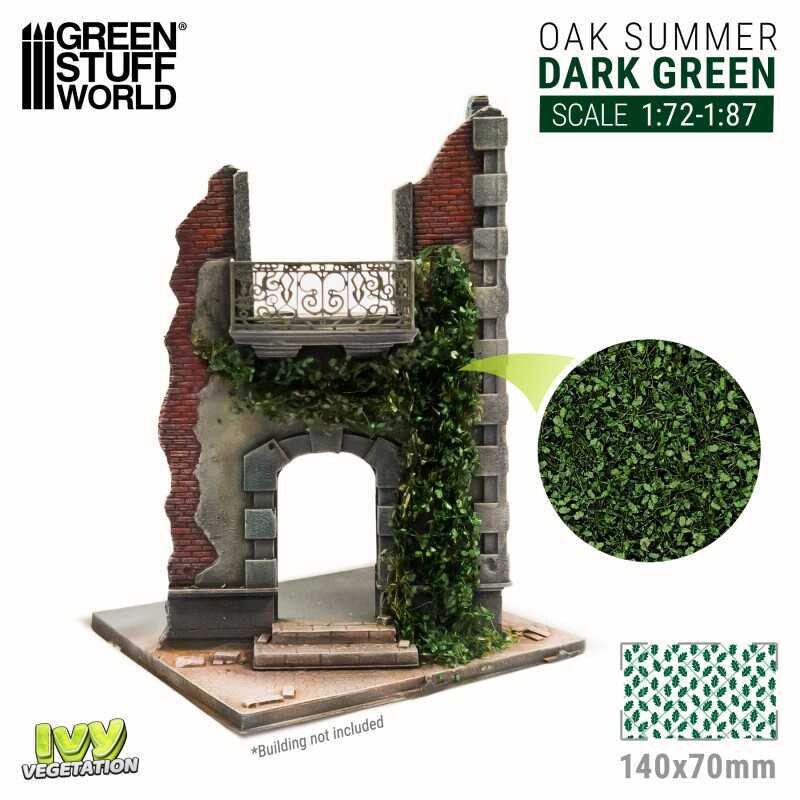 Miniatur-Blättermatten - Eiche Dunkelgrün - Klein - Oak Summer - Dark Green - Small - Greenstuff World