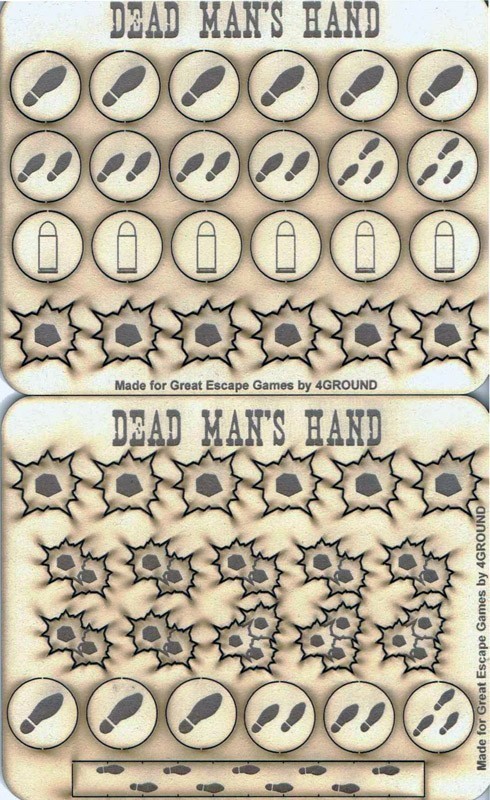 Dead Man's hand Markers - Under Fire, Movement, Out of Ammo, Measuring stick
