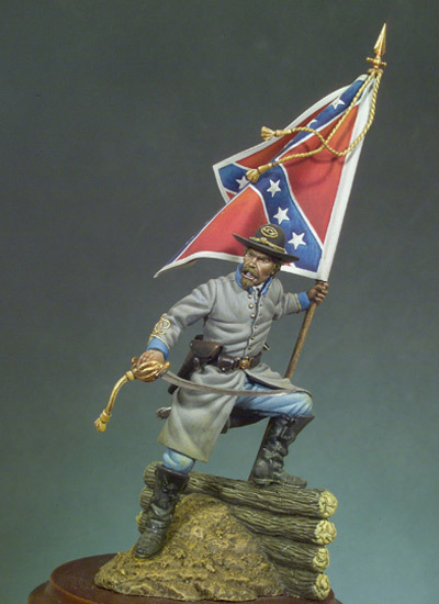 Confederate Standard Bearer (1862) - 54mm - Andrea Miniatures