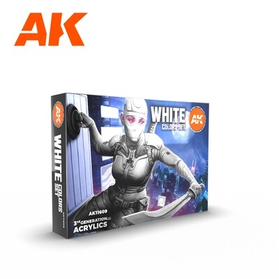 WHITE COLORS SET 3GEN SET - AK Interactive