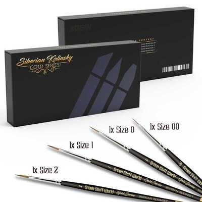 Premium GOLD SERIES Sibirischer Kolinsky Pinselset - Greenstuff World