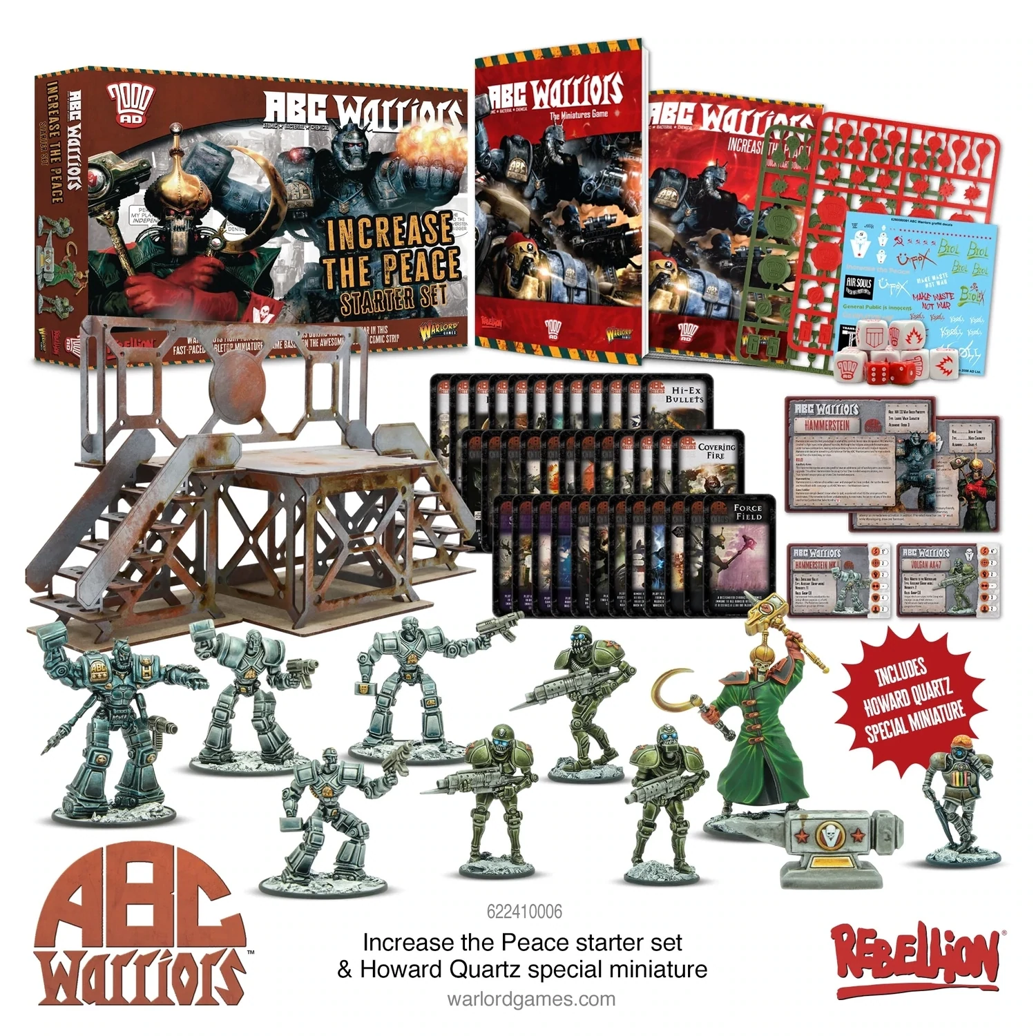 ABC Warriors: Increase the Peace Starter Game & Howard Quartz 'Mr Ten per cent' Special Miniature - Warlord Games