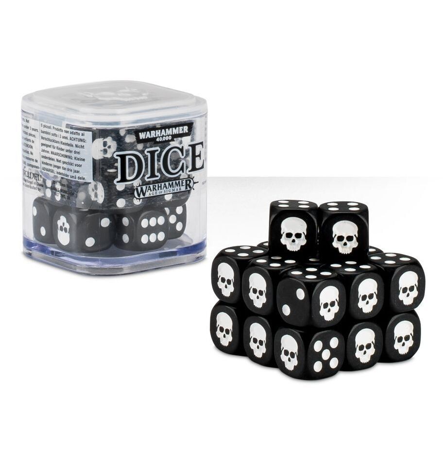 Dice Cube Würfel D6 (20) Schwarz - Games Workshop