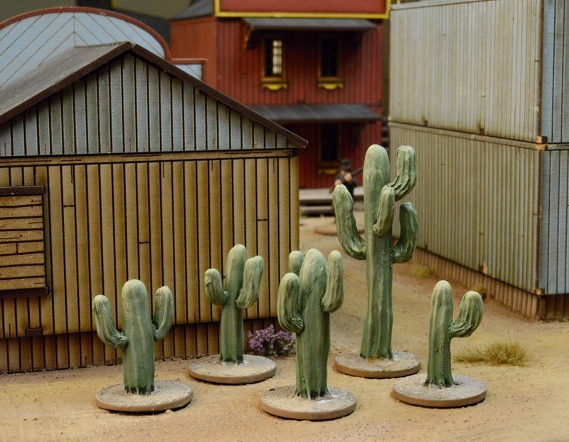 Cacti - 5 resin Cactus- Dead Man's Hand