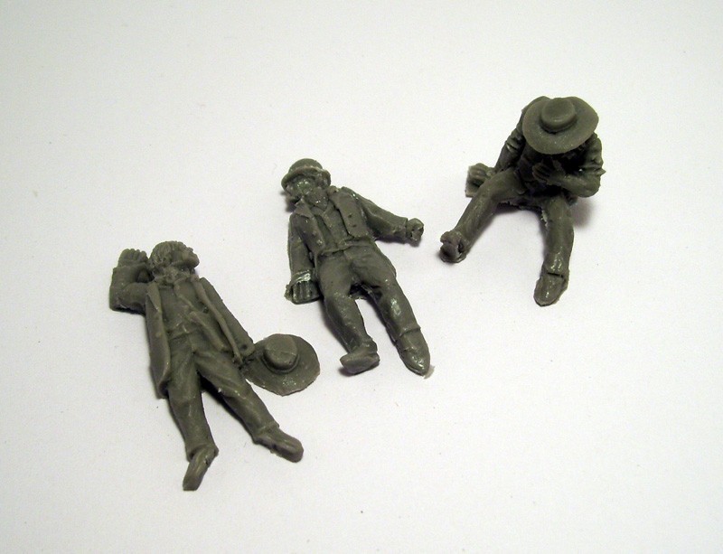 Dead Lawmen Casualties - 3 Figures - 3 Figures - Dead Man's Hand