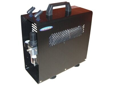 Airbrush Hobby Kompressor mit Druckbehälter und Deckel Fengda® AS-186 A - Airbrush Mini Air Compressor