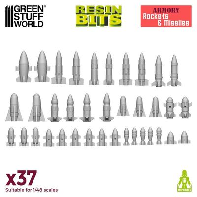 3D printed set - Rockets and Missiles - Greenstuff World