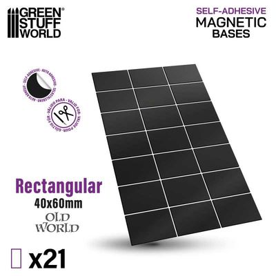 Rectangular Magnetic Sheet SELF-ADHESIVE - 40x60mm- Greenstuff World