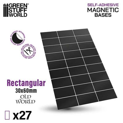Rectangular Magnetic Sheet SELF-ADHESIVE - 30x60mm - Greenstuff World