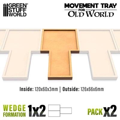 MDF Movement Trays - 1x2 - 60x120mm - Greenstuff World